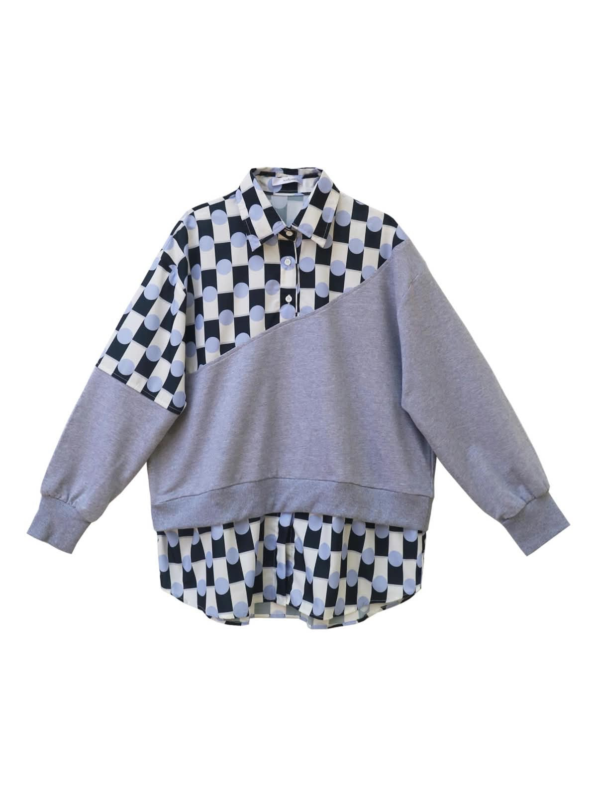Nadjani Orby Top Grey Purple