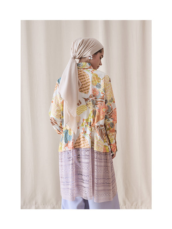 Nadjani Alora Tunik Truffle Cream - Raya Series 2026