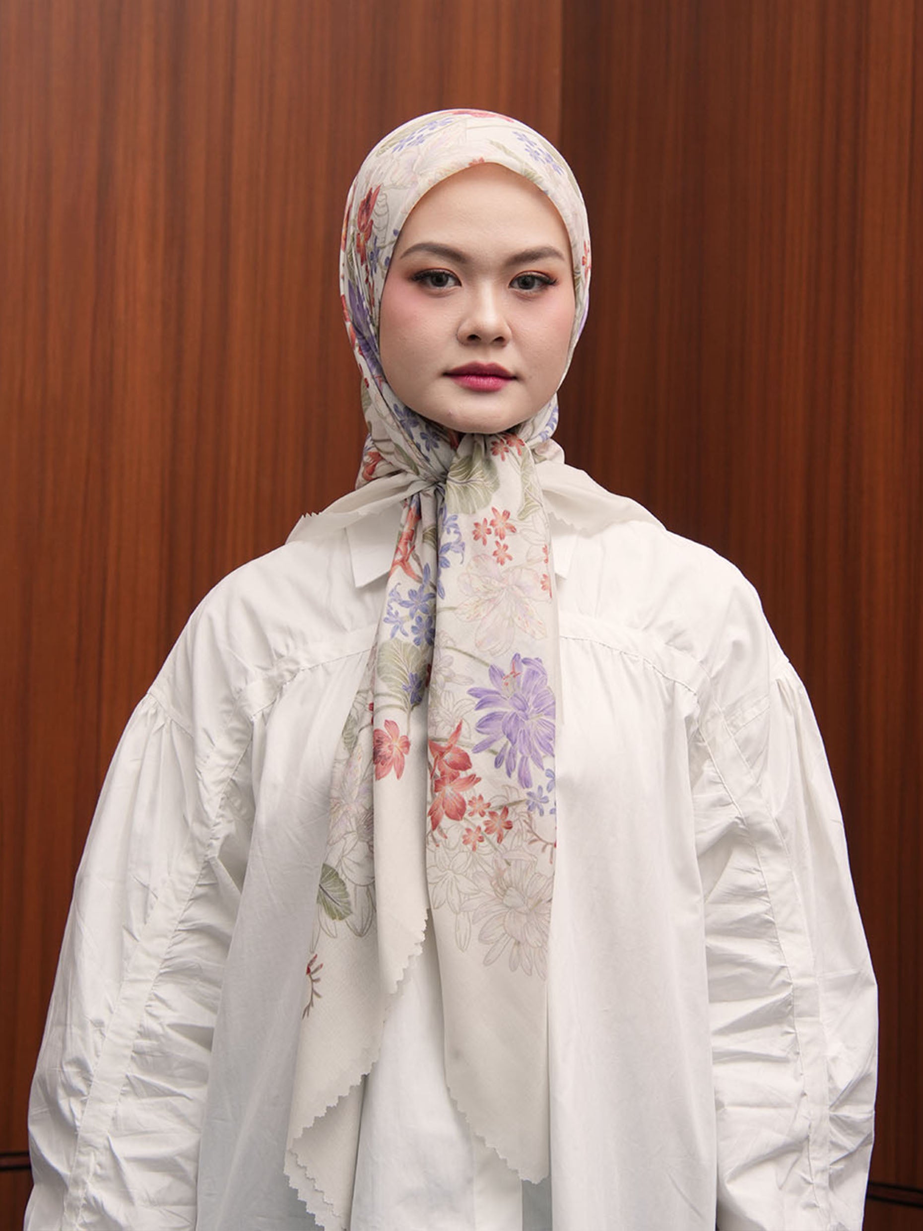 Nadjani Signature Chroma Clea Scarf EggShell