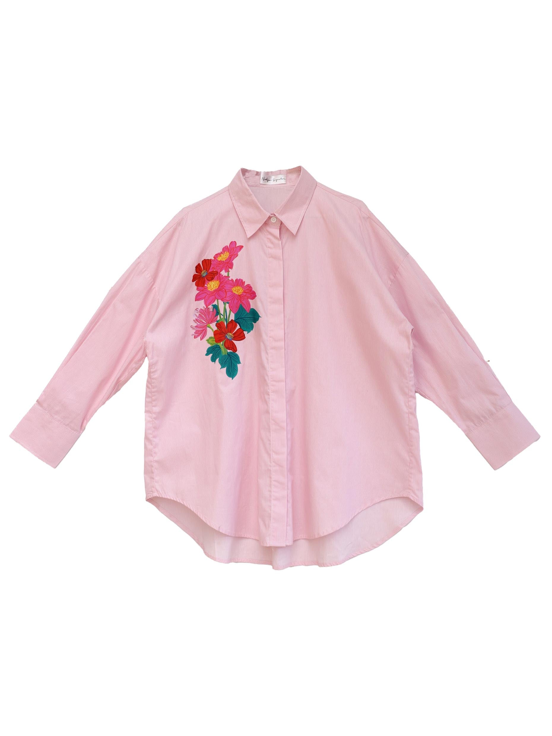 Nadjani Signature Clover Top Pink