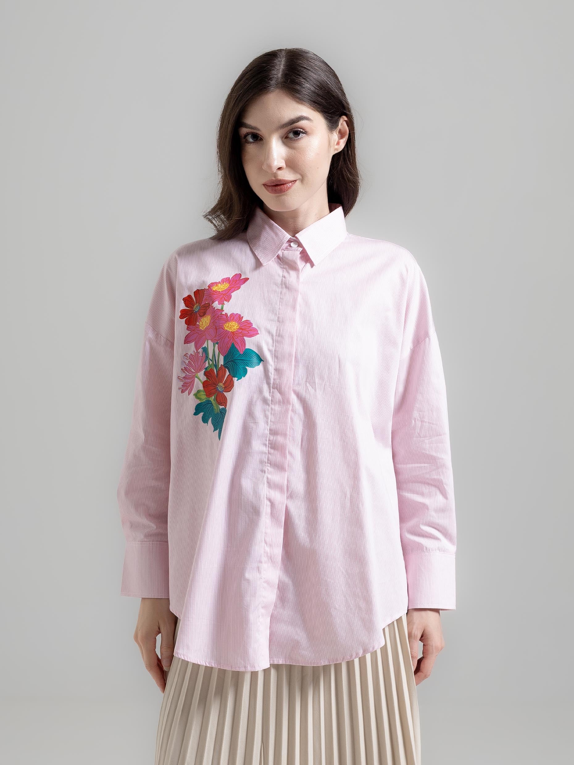 Nadjani Signature Clover Top Pink