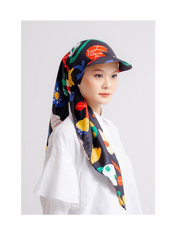 Nadjani Scarf Hat Black