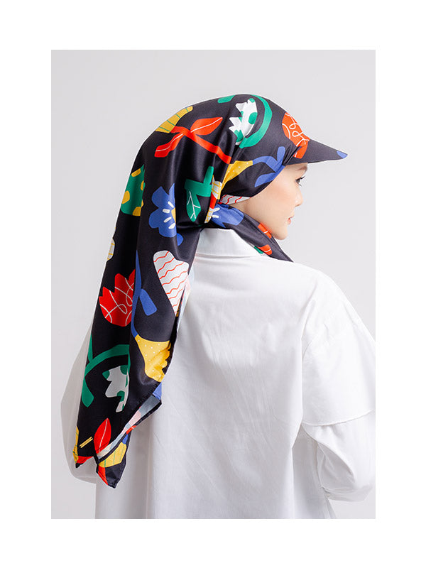 Nadjani Scarf Hat Black
