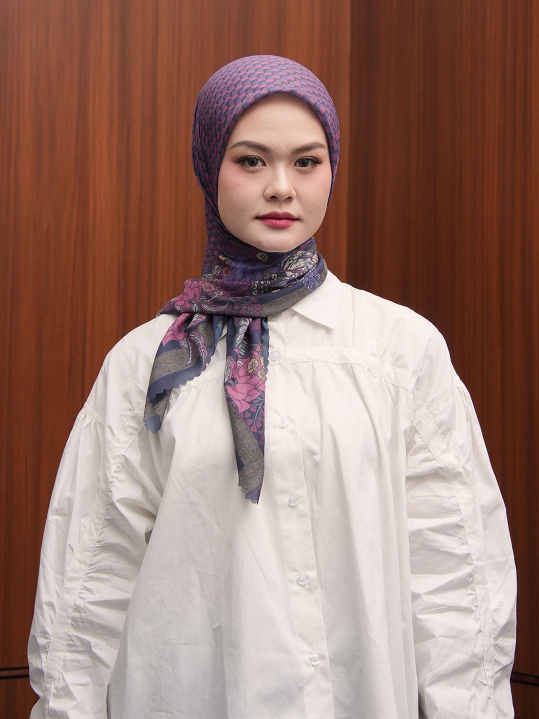 Nadjani Signature Chroma Irina Scarf Ultramarine