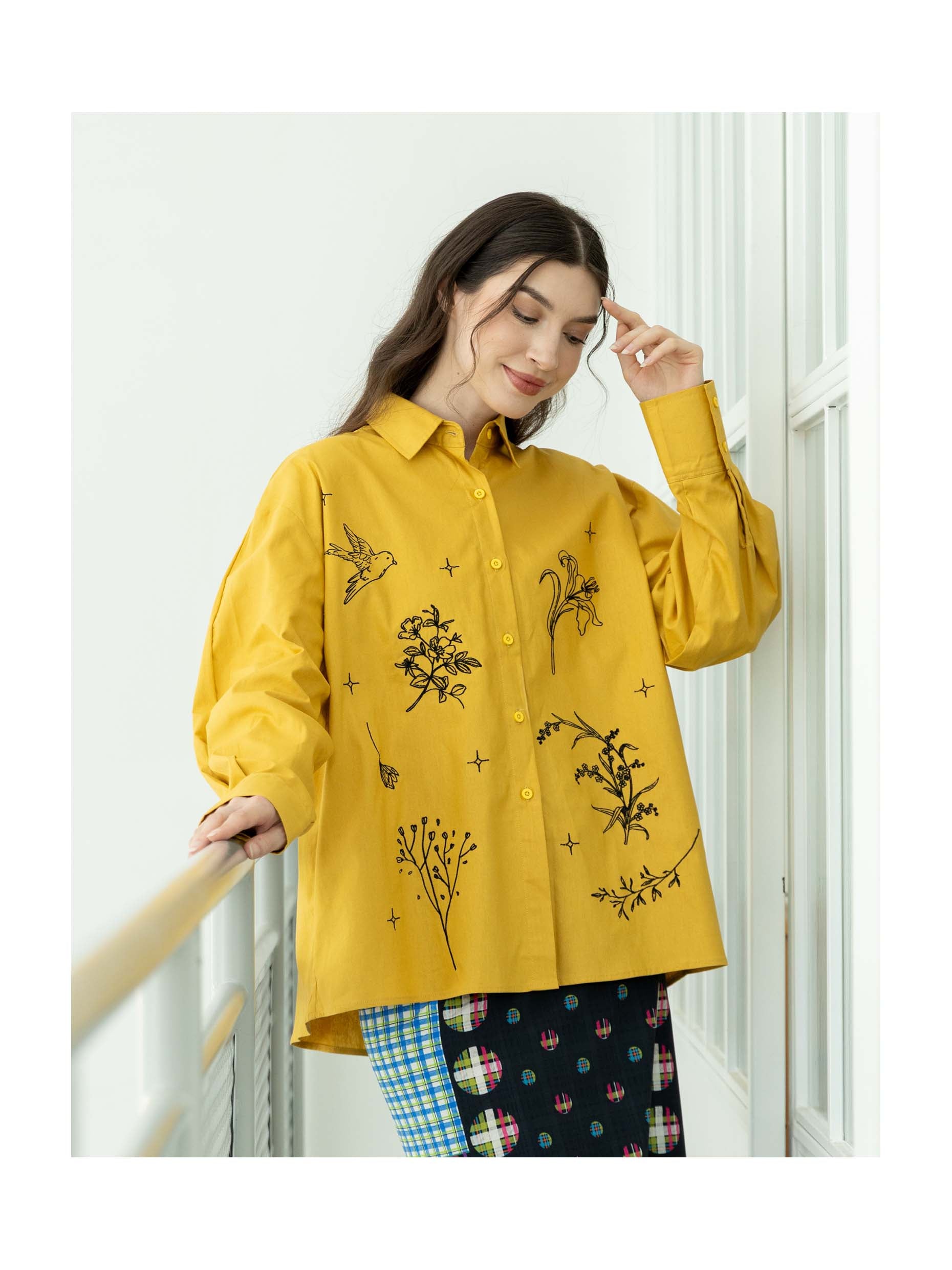 Nadjani Misae Top Mustard