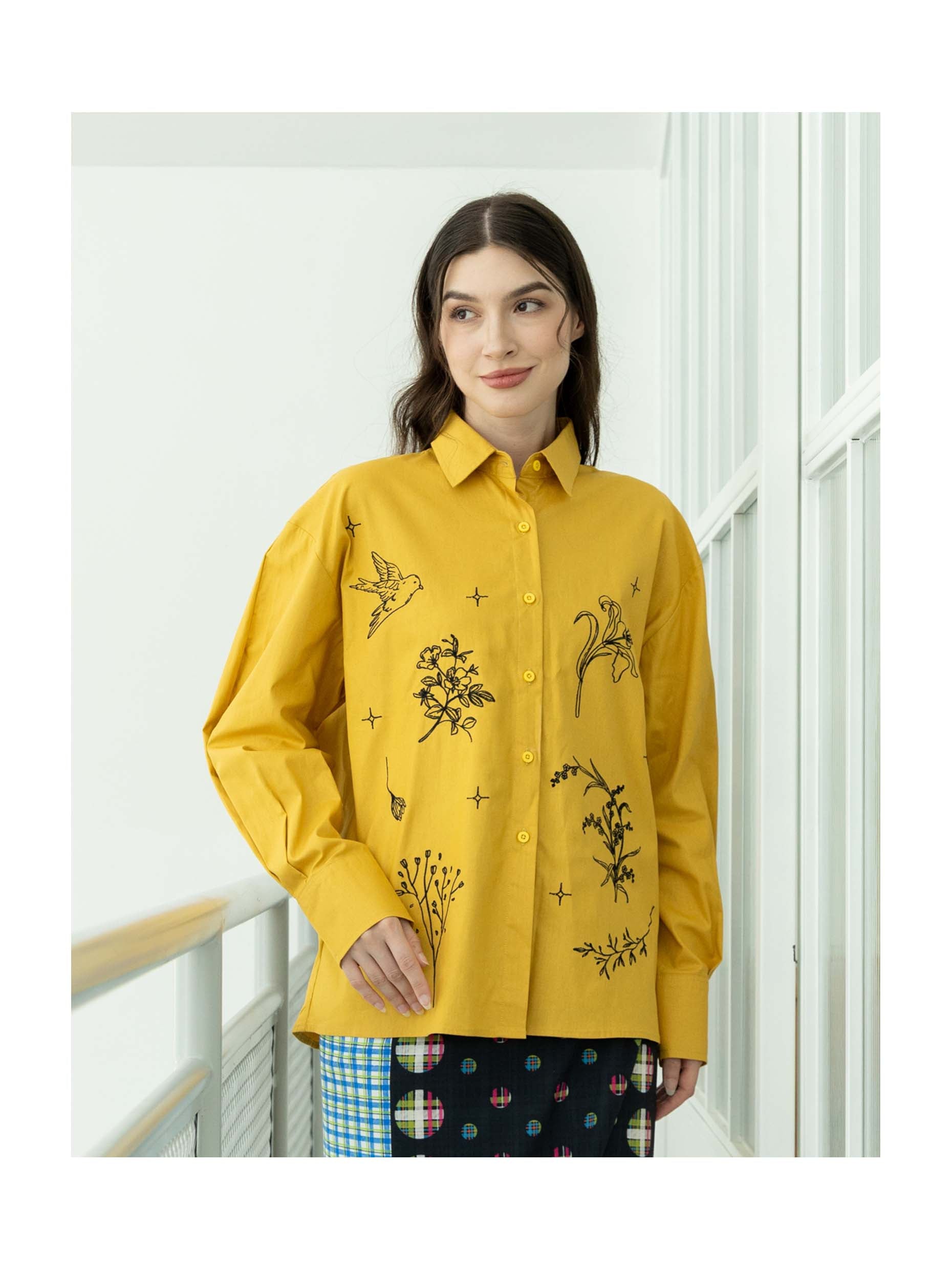 Nadjani Misae Top Mustard