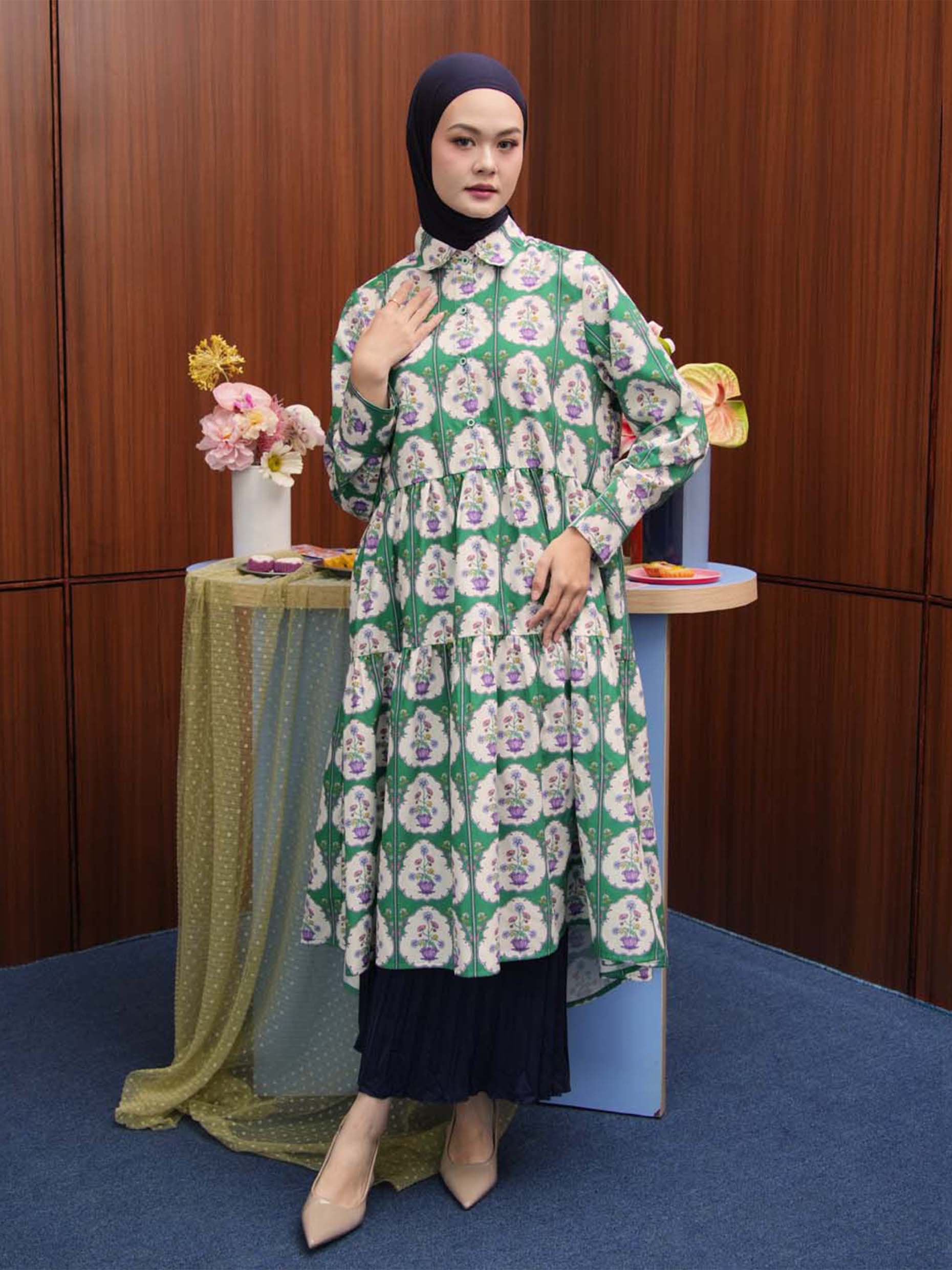 Nadjani Signature Shayla Tunik Forest Green