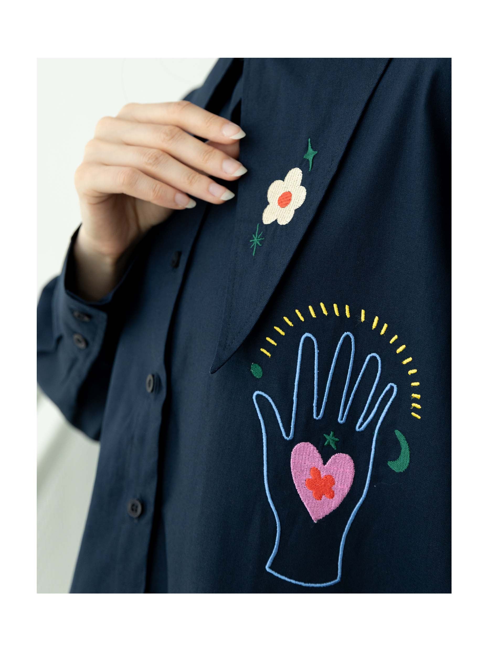 Nadjani Solene Top Navy