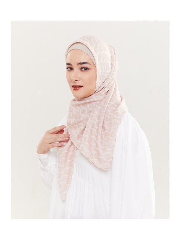 Nadjani Monogram Scarf Cream