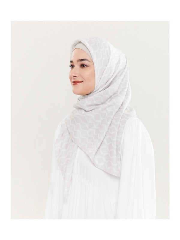 Nadjani Monogram Scarf Ivory