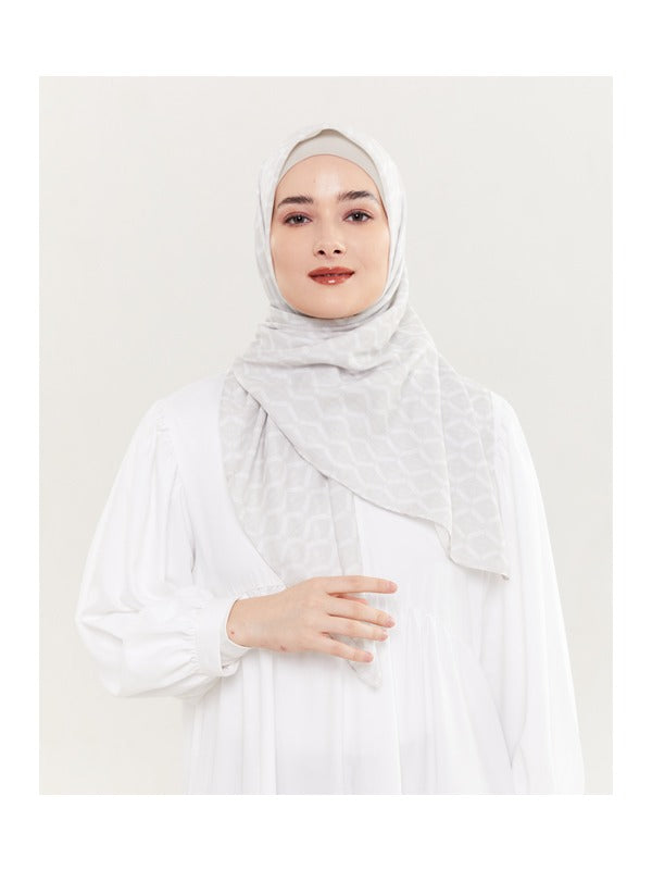 Nadjani Monogram Scarf Ivory